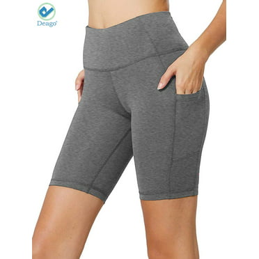QIHUANG Womens High Waist Yoga Shorts Tummy Control Biker Shorts for Workout 
